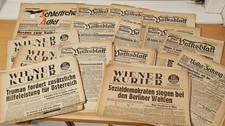 Konvolut alte ZEITUNGEN aus Österreich und Deutschland (ca.33 Stück) 1931 bi ...