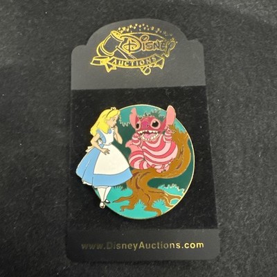 Disney Auktionen Pin LE 1000 Stitch Invades Alice im Wunderland Cheshire Cat selten