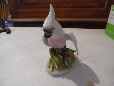 Vintage Lefton 5  Cockatoo  White Parrot  Hand Painted Ceramic Figurine KW141B