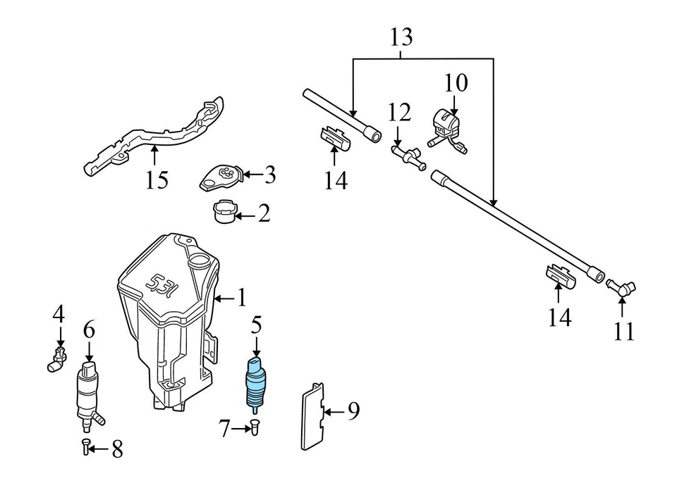 BMW 318I 1997-1998 - Bomba lavadora de parabrisas 8362154 Foto 3 de 4