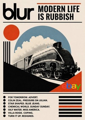 Blur Modern Life Is Rubbish A3 A4 Print Poster Unframed Music