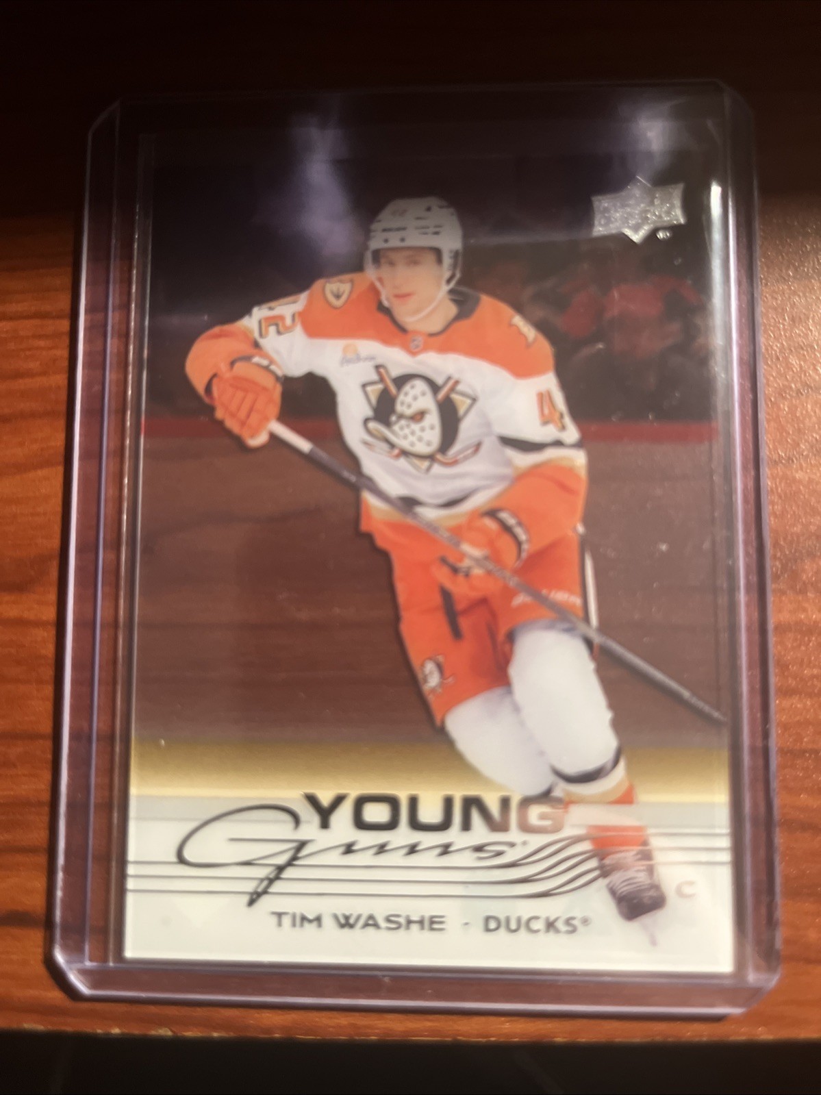 Tim Washe 2025-26 Upper Deck Clear Cut Young Guns Rookie #206 Anaheim Ducks