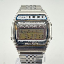 Casio H104 Melody Alarm Stainless Digital Watch Module 82 Japan