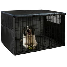 Dog Crate Cover Heavy Duty 600D Oxford Cloth - Fits 42 Inch Dog Crates, 2 Mes...