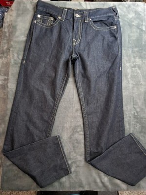 Mens True Religion Jeans Rocco Size 34W  Dark Blue Denim.