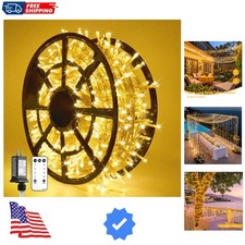 1000 LED Warm White Christmas String Lights with Remote, 8 Modes Plug-in for ...