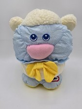 Vintage 1993 Little Tikes Plush Sheep Puffalump style Lamb Nylon Rattle Baby Toy