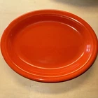 Vintage Fiestaware - 12" Oval Serving Platter in "radioactive" red (1938-1969)