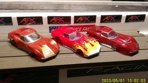 3 AFX RACING H.O. SCALE SLOT CAR BODIES ONLY CHEVROLET CORVETTE NEW SEE DESCRIPT