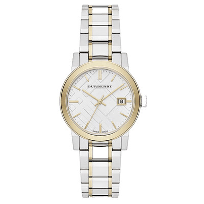 Brand New Burberry City BU9115 Stainless Steel Gold Plated 34 mm Women's Watch