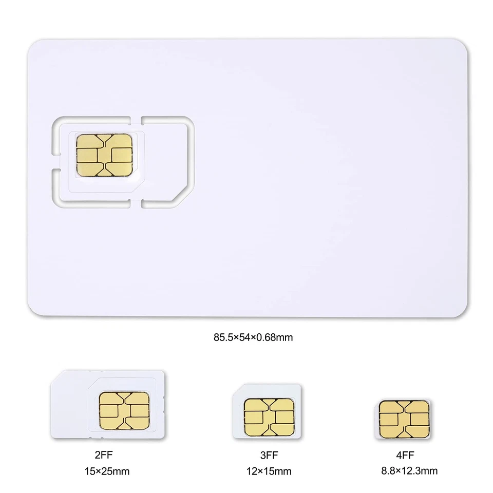 Writable Programmable Blank LTE SIM Card 4G Nano Micro SIM (5pcs) - Image 3 of 4