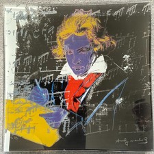 Vintage Rosenthal Glas Andy Warhol Design "Beethoven" eckige Schale, 30cm
