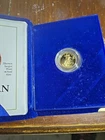 1990 P $5 1/10 oz American Eagle Gold Proof OGP Box & COA Rare