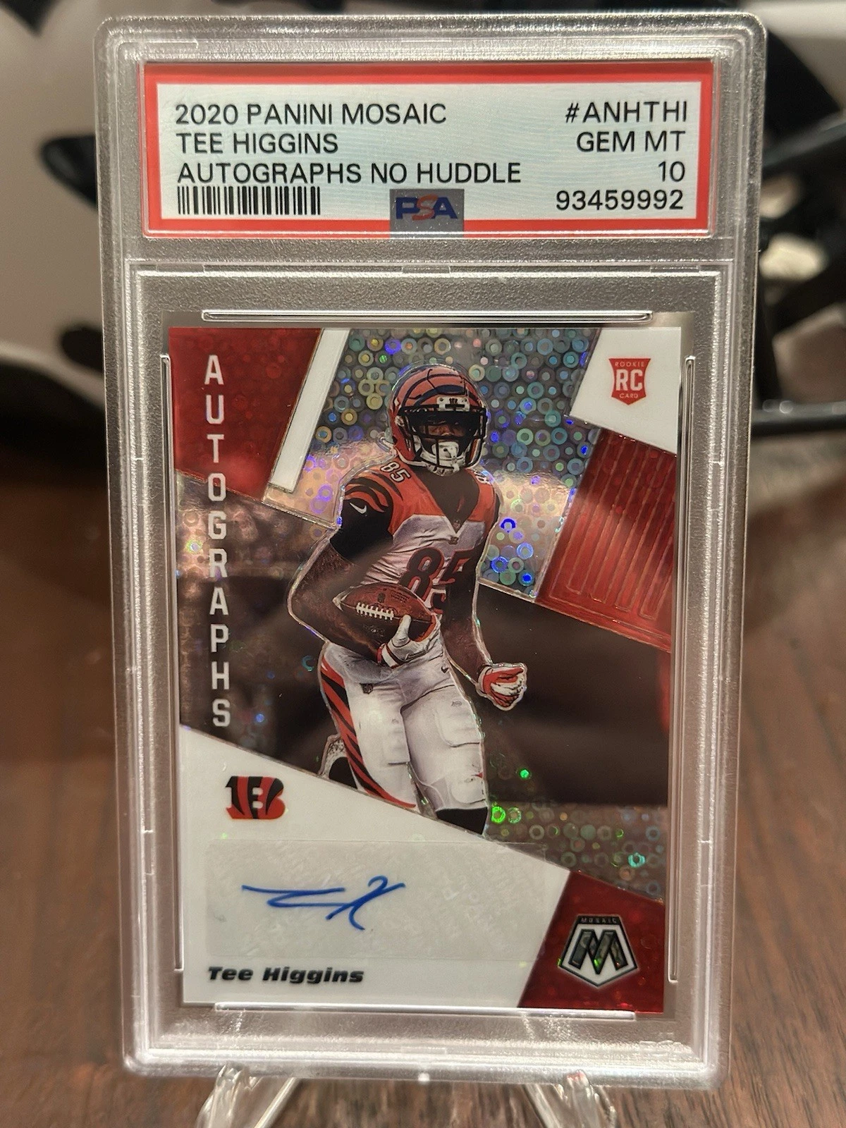 Tee Higgins Panini Mosaic Autographs No Huddle #ANHTHI Base