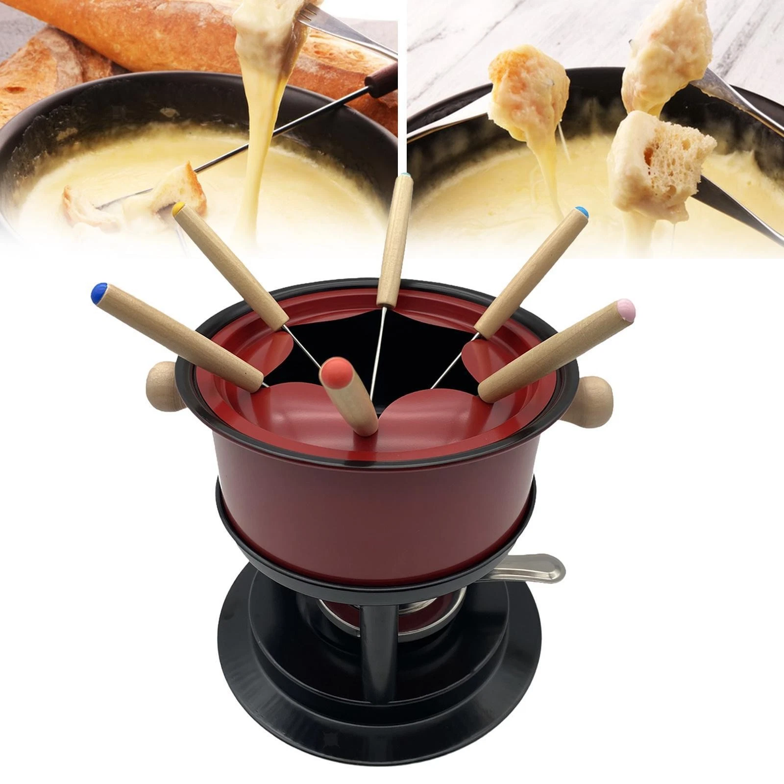 Fondue Maker Pot Cheese Fondue Pot Household Cheese Fondue Set Multifunction
Opens in a new window o