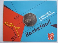 London 2012 Sports Collection 50p Fifty Pence Basketball Brlliiant Uncirculated