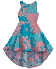 Rare Editions Big Girls High-Low Brocade Dresses