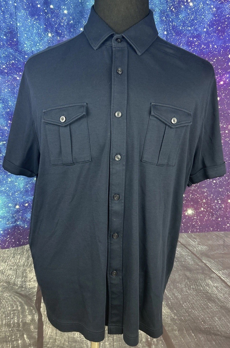 Murano Wardrobe Essentials Dark Blue Button Up Sh… - image 1