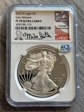 2020W- American Silver Eagle- Early Release-NGC- PF70 Ultra Cameo- Mike Castle