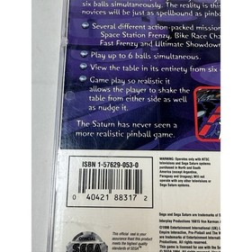 Pro Pinball (Sega Saturn, 1996) Pre-owned w/ Case & Manual - CIB