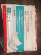 Cardinal Health Wings Plus Adult Quilted Briefs,  Medium 32" - 44" - Pack of 12