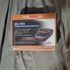BEL 950 Radar Laser Saftey Detector - New Open Box - No Cig Lighter Adapter 