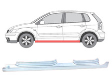 Für Volkswagen Polo 2001- 2009 5 Tür Voll Schweller Reparaturblech/ Links
