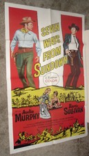 SEVEN WAYS FROM SUNDOWN original 1960 27x41 one sheet movie poster AUDIE MURPHY