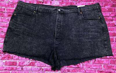 Plus Size Higher High-Rise Secret Smooth Pockets Sky-Hi A-Line Cut Off, Size 28