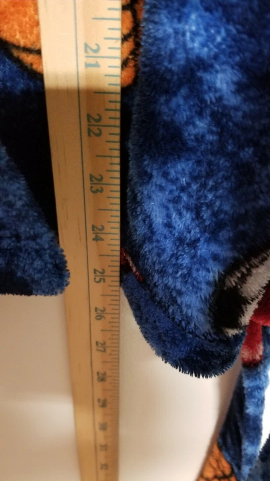 Bata Cherokee para niños talla XS azul franela manga larga lazo cintura Foto 4 de 4