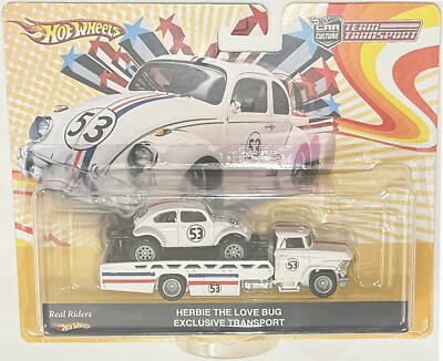 Herbie The Love Bug Custom Hot Wheels Team Transport w/RR
