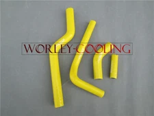 NJ-FOR KAWASAKI KX250F/KXF250 2004 2005 SILICONE RADIATOR/COOLANT HOSE YELLOW