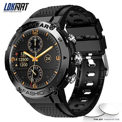 LOKMAT ATTACK 5 Herren Outdoor Sport Bluetooth Anruf Smartwatch Fitness Tracker 