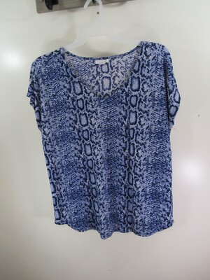 Jaclyn Smith Top Size XL Purple Pull Over V Neck Short Shoulder Sleeve
