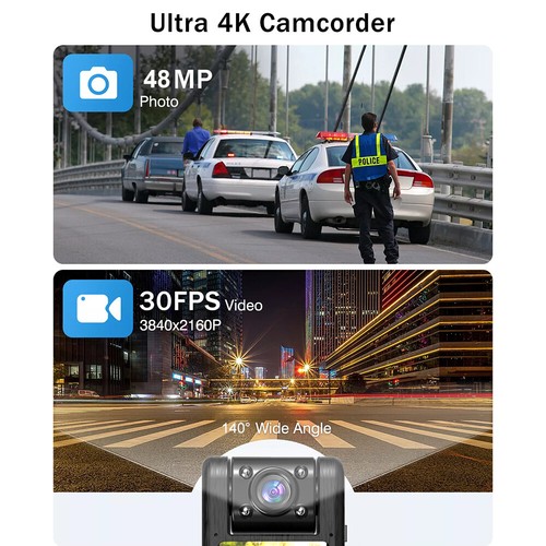 4K HD Mini Camera WiFi Portable Sports Digital Video Recorder Police Body Camera - Picture 16 of 24