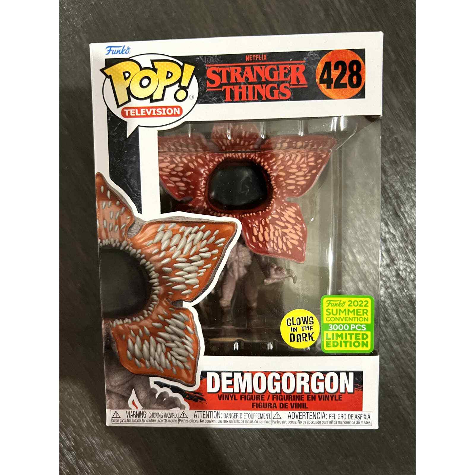 Funko Pop! Stranger Things Demogorgon Le 3000 Piezas (Brilla En La Oscuridad) Sdcc 2022