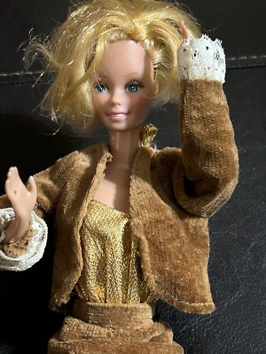 Vintage Barbie Doll:1966 Short Blonde Curly Hair, legs bend at