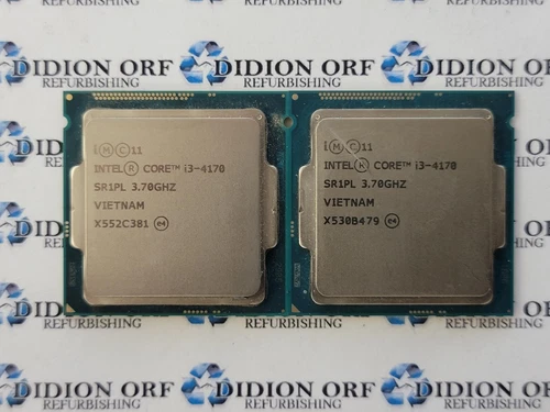 Set of 2 INTEL Core i3-4170 SR1PL 3.70 GHz 3 MB 54 W Grade B SKU 13791
