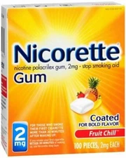Nicorette Fruit Chill 2mg Gum - 100 Count