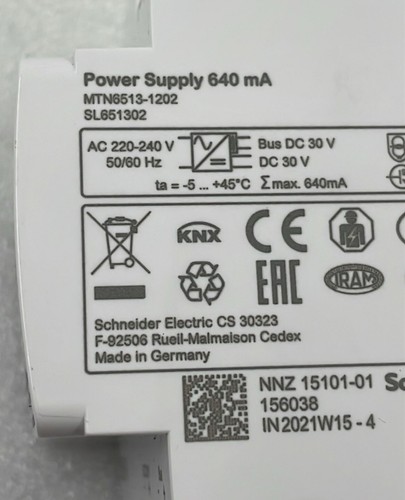 Schneider MTN6513-1202 SpaceLogic KNK Power Supply 640 mA - Picture 8 of 8
