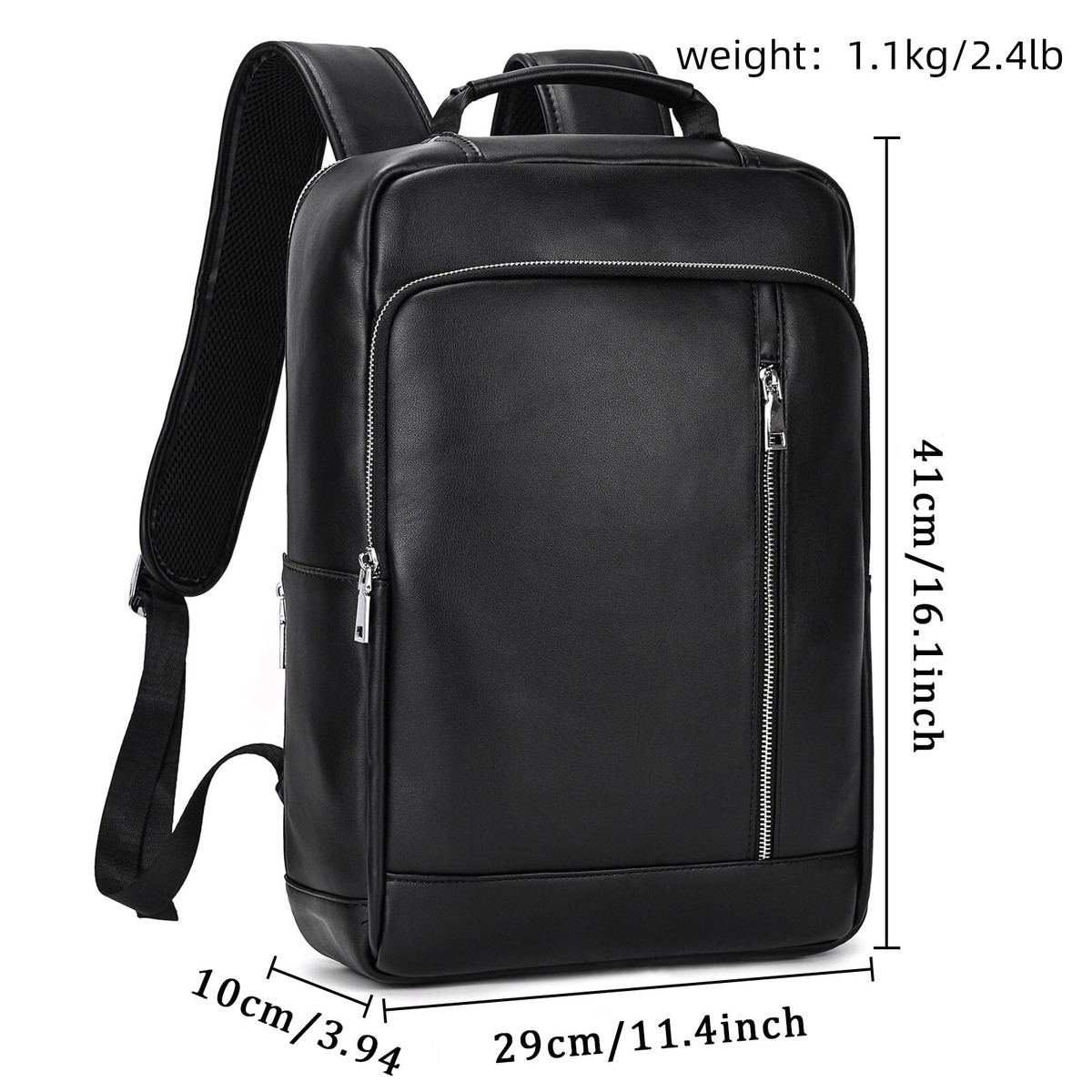Genuine Leather 15.6 Inch Laptop Backpack for Men Women, Business Travel Bag  ... | eBay