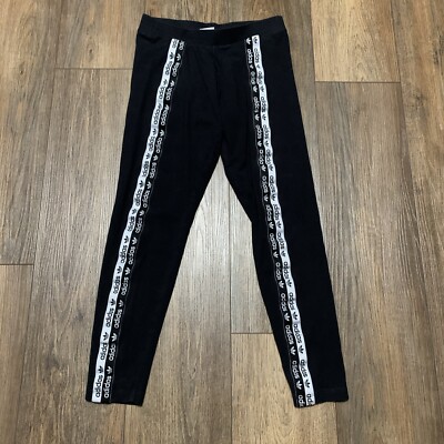 Women's Adidas Originals RYV Tape Black Leggings UK 10 US