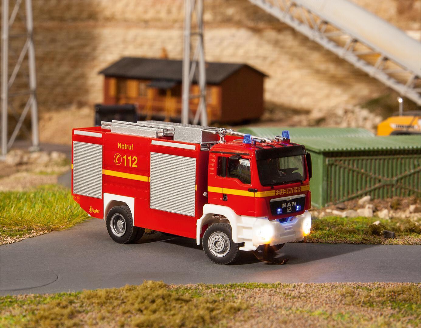 Faller H0 161306 - Car System Digital MAN TGS TLF Feuerwehr (HERPA)   Neuware