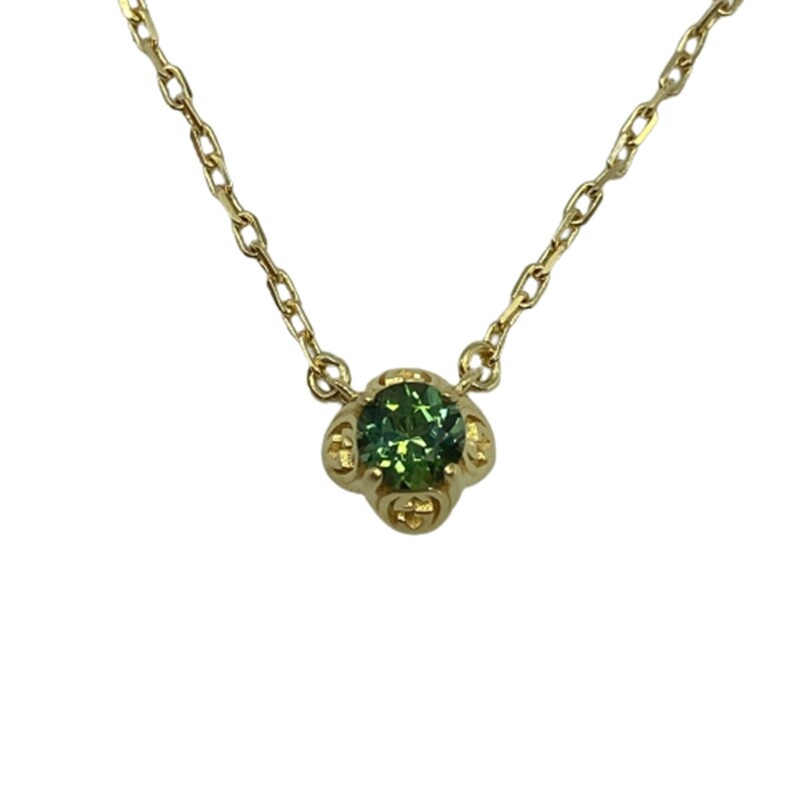 GUCCI 662429 Interlocking G 18K Necklace Gemstones 750 K18