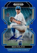 Max Rajcic 2022 Panini Prizm Draft Picks Blue Autograph #PDP187 /99 Cardinals RC