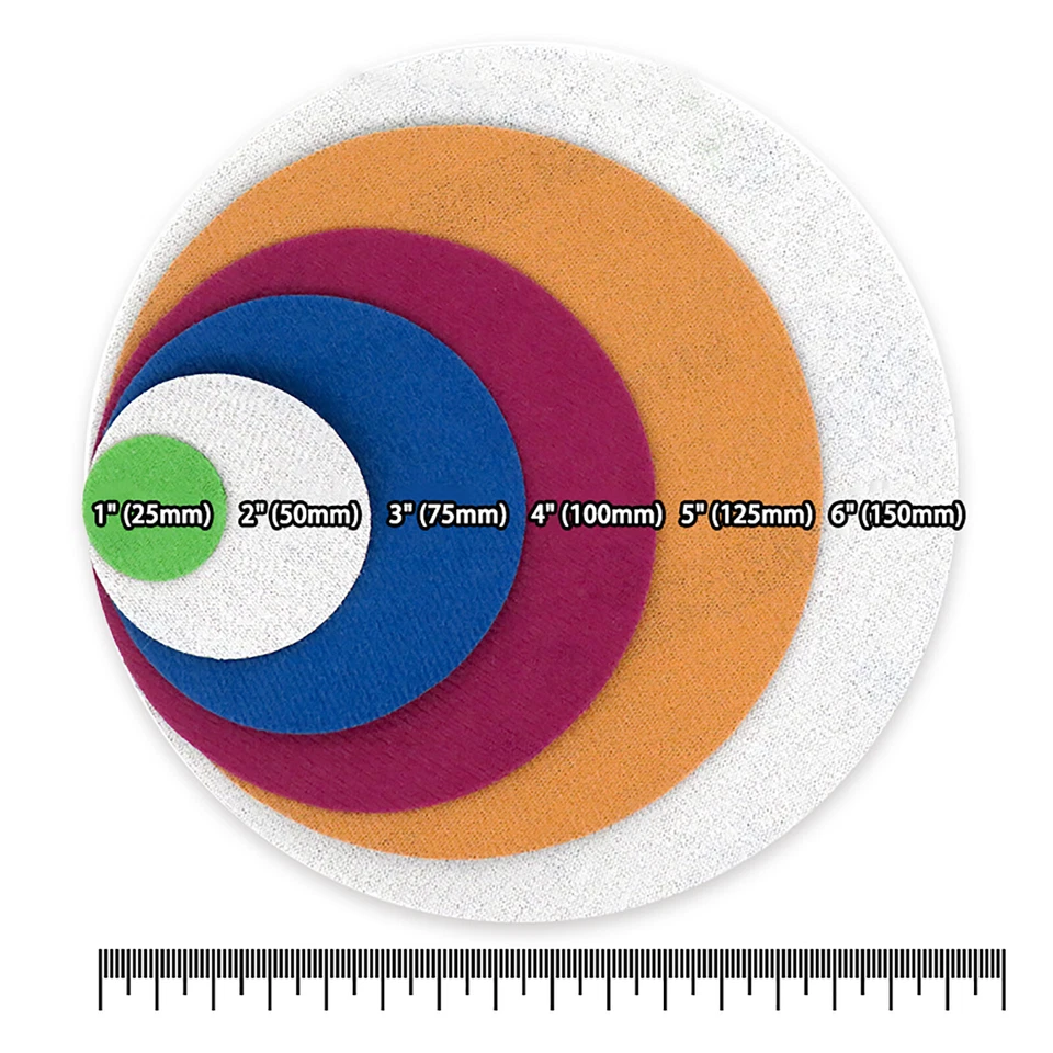 1" - 7" in Wet and Dry Sanding Discs 60 - 10000 Grit Hook & Loop Sandpaper Pads Foto 2 de 4