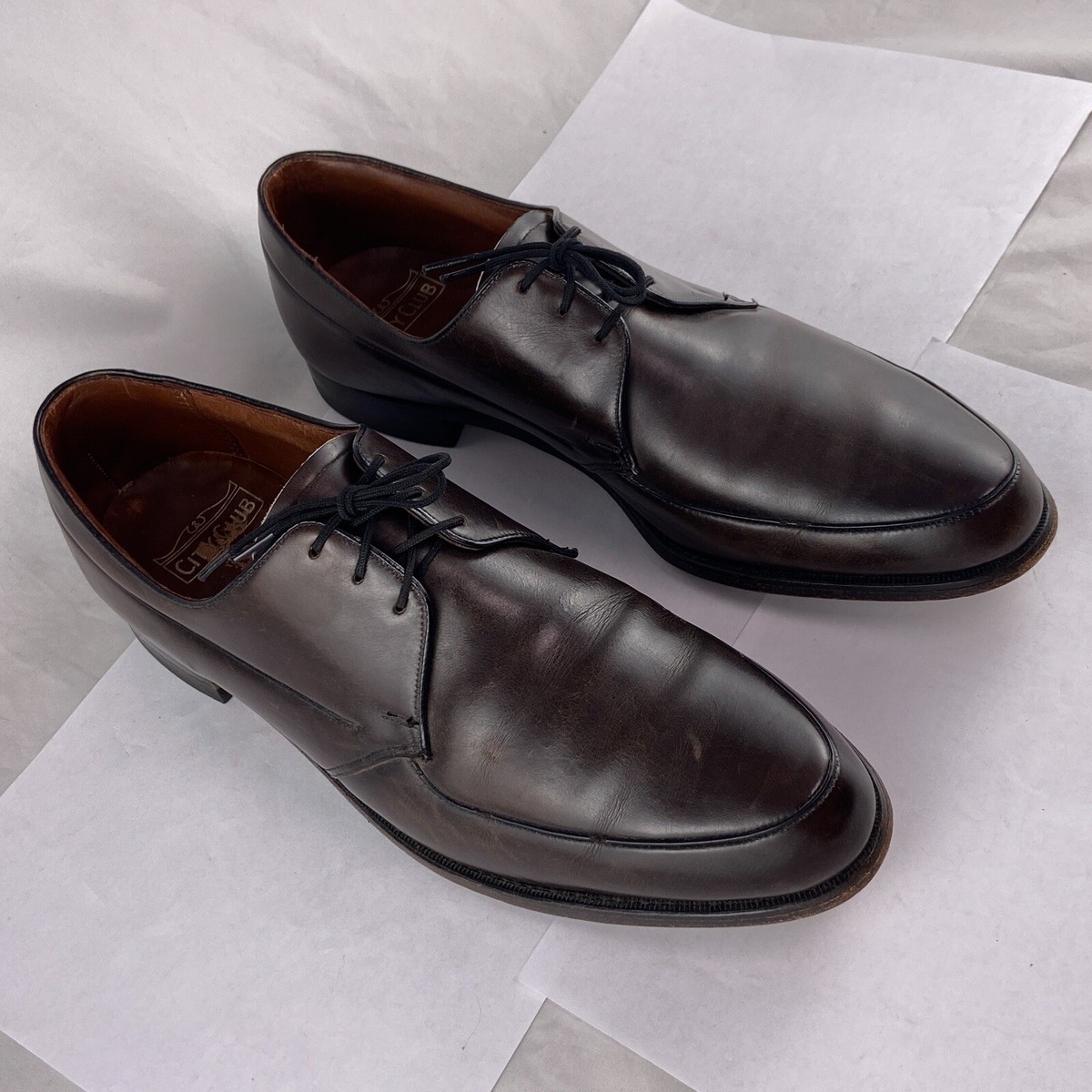Vintage City Club Dress Shoes Mens 12 Brown Oxford Upstarts  display picture 2