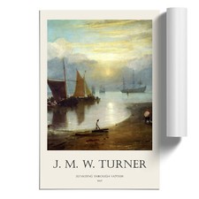 Sun Rising Through Vapour Joseph-Mallord William Turner Framed Wall Art Print