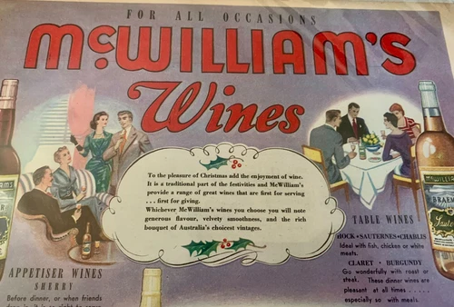 1955 Mcwilliams Wine Advertisement Original from Australian Woman's Weekly - Picture 2 of 3