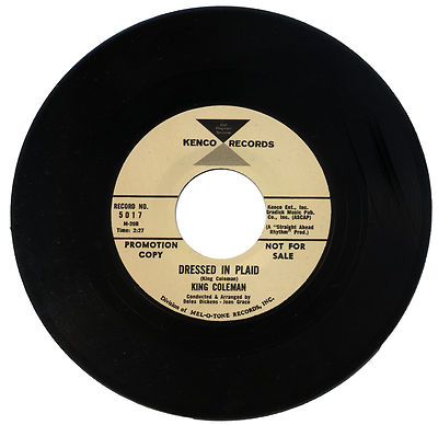KING COLEMAN  ''DRESSED IN PLAID c/w ALLEY RAT'' 1961 R&B